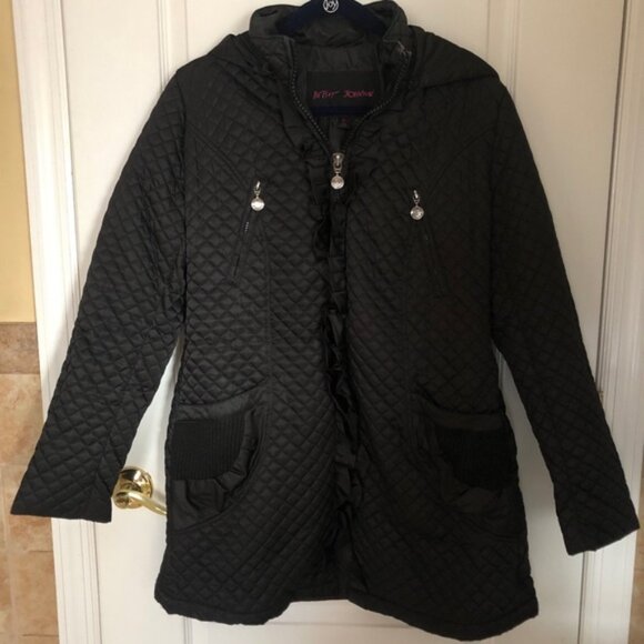 NWOT Betsey Johnson Puffer Long Coat - Picture 1 of 3